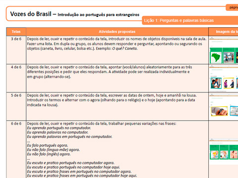 Curso Vozes do Brasil - Introdução ao português para estrangeiros